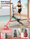 YOLEO Adjustable Resistance Stair Steppers for Exercise at Home, Folding Cardio Stairmaster with 3 Workout Modes & Oversized Pedal,90% Pre-Assembled Stair Climber with Handlebar for Full Body Workout