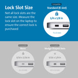 Kensington T-Bar Standard Keyed Lock Slot for Laptops, Durable 6’ Carbon Steel Cable Computer Lock, K65035AM