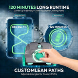 Pool Vacuum,UBoter E10 Cordless Robotic Pool Cleaner, Dual-Layer Filtration,Powerful Obstacle Crossing, Enhanced Edge & Corner Cleaning,120-Min for Above-Ground & Flat-Bottom Pools to 860 Sq.Ft