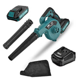 LIKI 20V Brushless Cordless Leaf Blower with 2.0Ah Battery & Fast Charger | 2-in-1 Sweeper/Vacuum, 3-Speed Adjustable