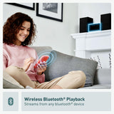 Compact Stereo System with CD Player, Bluetooth, FM Radio and USB with Bass and Treble Control (Black) Panasonic