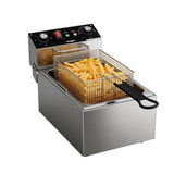 Electric Deep fryer Single Tank Deep Fryer with Basket Capacity 10L Electric Countertop Fryers with 60 Minute Timer for Home Kitchen and Restaurant