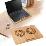 Moyeetings Laptop Cooling Pad Ergonomic Laptop Stand Holder with 2 Silent Fans Portable USB Notebook for Gaming Office Work Suitable for Home Dorm Outdo, for 17 inches