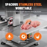 EKway Commercial Electric Meat Saw, 750W Bone Saw For Butchering,110V Meat Bandsaw, Bone Cutting Machine with 2 Saw Blades,0.39-4.3 Cutting Thickness,Sawing for Chicken Fish Chops Bone Trotter Beef
