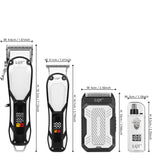 LQT Hair Clippers for Men 4 in 1 White LED Display Cordless Clippers Set Professional Electric Beard Trimmer for Men Foil Shaver Nose and Ear Hair Trimmer with Storage Bag to Son Husband Father Gifts