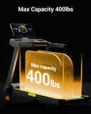 CURSOR Treadmills for Home with 20% Incline, 400 lb Capacity & 8.7MPH Compact Folding Treadmill 3.5HP Brushless, 42.5" *16.1" Running Area & Shock Absorption for Running/Walking