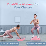kisnbld Half Balance Ball Trainer, Inflatable 19/23 Inch Half Exercise Ball with Resistance Bands and Pilates Bal, Non-Slip 660lbs Capacity Yoga Ball for Home Gym Full Body Workouts