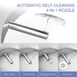 Bidet Toilet Seat Elongated,Heated Seat,Warm Air Dryer,Instant Warm Water,Self-Cleaning Adjustable Nozzle,Quiet Soft Close Lid,Wireless Remote&Knob,Dual Moisture Protection,Fits Elongated Toilets