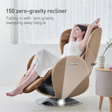 Nouhaus Luna Heated Massage Chair,Full Body Massaging Zero-Gravity Leisure Recliner with Low-Noise 3D Massage and Dual Sound Systems Modern Massage Chairs (Dark Caramel)