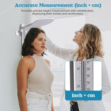 Wall Wall Mounted Height Measuring Rod – Portable Stadiometer 10–225 cm / 3.9–88.6 in – Height Measurement Tool for Kids & Adults – Ideal for Home, Office, Nurse Station