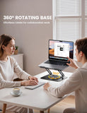 Adjustable Laptop Stand for Desk - 360 Rotating Base Ergonomic Computer Stand