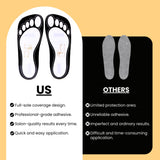 120 Pairs(240 Feets) Disposable Black Tanning Feet Pads Sunless Airbrush Spray Tent Protect Foot Shaped Spray Tan Sandals