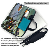 DRTGEDS Fishing Rod Print Travel Laptop Bag Lightweight Case with Luggage Strap Shoulder Briefcase Holiday Gift