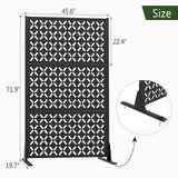 72 Inch Metal Outdoor Privacy Screen Panel, Decorative Privacy Fence for Patio, Garden & Yard, Trash Can Fence Screen,