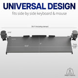 VIVO Black Extra Large Clamp-on 34 x 11 in Keyboard Tray, MOUNT-KB15EB
