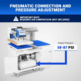 MechMaxx 16x24 Inch Commercial Pneumatic Dual Platen Heat Press