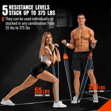 Resistance Bands with Handles, 375lb Exercise Bands for Working Out, Fitness Bands, Workout Bands with Door Anchor and Ankle Straps, Physical Therapy