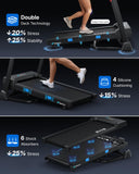 MERACH Incline Treadmill with Incline 6%-15%, 7-Layer Belt 300LBS Capacity Tredmill Foldable Handle Running Treadmills for Home