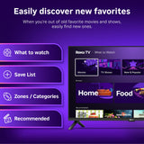Roku Smart TV 2026 – 32-Inch Select Series, 1080p Full HD TV – Roku TV with Voice Remote – Flat Screen LED Television with Wi-Fi for Streaming Live Local News Sports & Movies, Bluetooth Headphone Mode