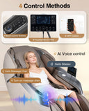 BOSSCARE 2026 4D Massage Chair Full Body, 24 Modes Zero Gravity SL-Track Shiatsu Recliner- AI APP Control Airbag Massage with Body Scan, Deep Yoga Stretch, Foot Rollers, Built-in Heat System(Brown)
