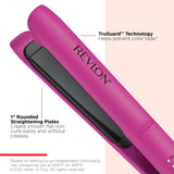 REVLON Ceramic Tourmaline 1" Flat Iron - Hair Straightener Evenly Distributes Heat for Less Damage, 5 Preset Temperatures for All Hair Types