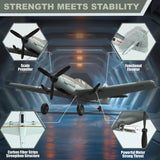 ANBURI RC Plane, 3 Channel BF - 109 Remote Control Airplane, 2.4GHz & 6 Axis Gyro Stabilizer, 2 Batteries Included, Ideal for Adults, Beginners