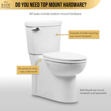 Bath Royale Soft Close Toilet Seat Round with Lid BR500-00 White, Comfortable, Durable, Sturdy, Stain-Resistant and Easy to Clean, Fits All Toilet Brands, Executive Series