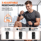 LunaHush Ropeless Battle Ropes for Home Gym, 3 Adjustable Resistance, Heavy Duty Cordless Battle Ropes for HIIT, Full Body Workout, Men & Women, Black