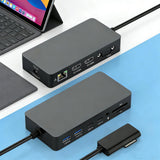 Docking Station Triple Displays Dual HDMI + VGA with Power Adapter,12 in 1 Surface Dock 2 for MS Surface Pro