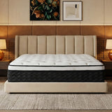Queen Mattress 12 Inch,Medium Firm Hybrid Queen Size Mattress in a Box, Memory Foam with Individual Pocket Springs, Upgrade Zoned Support, Motion Isolation&Pressure Relief, CertiPUR-US