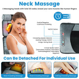Moclever Full Body Massage Mat with Heat – Vibration Massage Pad for Back, Neck, Foot & Lumbar Support – Foldable Cushion Mattress with Timer & Adjustable Intensity for Home or Office Use