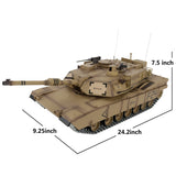HengLong Modified Edition 1/16 2.4ghz Remote Control US M1A2 Abrams Tank Model(360-Degree Rotating Turret)(Steel Gear Gearbox)(3800mah Battery)(Metal Tracks &Sprocket Wheel & Idle Wheel)