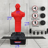 Punching Dummy, Durable Silicone Punching Bag with Large Stable Base for Adults & Kids, Freestanding Training Target for Boxing, Taekwondo, MMA, Home Gym(Red)