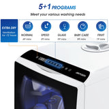 AIRMSEN Portable Countertop Dishwashers, 5 Washing Programs Mini Dishwashers with 5 L Built-in Water Tank and Double-layered Glass Door, No Hookup Needed for Home, Apartments & RVs