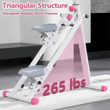 Stair Stepper for Home - Vertical Climber Workout Machine with Stable Frame, Adjustable Handlebar for Full-Body Exercise (Pink)