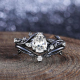 Oseew Moissanite ring Moissanite engagement ring set Moissanite rings for women(Moissanite)