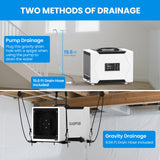 CADPXS Crawl Space Dehumidifier with Pump and Drain Hose, 80 Pint Crawlspace Dehumidifier for Commercial, Basement, Water Damage Use, Auto Defrost, Memory Start, cETL Certified, Up to 1000 Sq Ft