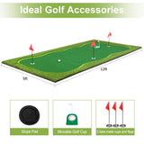Luricaa Golf Putting Green Mat for Indoor Outdoor, Professional Golf Training Mat Aids for Professional Practice (5×12ft G)