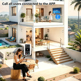 Video Door intercom Wired Video Doorbell Intercom System 1080P Doorbell Camera Night Vision, Human Detection,Remote Unlock(2 Doorbell+2 Monitor)