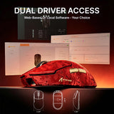 ATTACK SHARK RS3 ULTRA Carbon Fiber Wireless Gaming Mouse, 8K - Red
