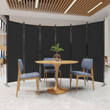 C-Hopetree 6 Panels Room Divider, 6 Ft Tall Indoor Folding Privacy Screen, Portable Partition Separator