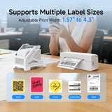 Bluetooth Thermal Label Printer with Stand, Wireless 4x6 Shipping Label Printer for Small Business
