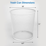 SHSYCER Office Mesh Trash Cans (10-Pack 4 Gal),Open Metal Wire Wastebaskets, Mesh Office Garbage Can,Waste Basket Trash Can for Near Desk,Wire Garbage Container Bin for Home,School
