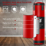 Mesetast Punching Bag for Adults, 4ft Heavy Boxing Bag Set with 12 OZ Gloves for MMA Karate Kickboxing Boxing - Unfilled