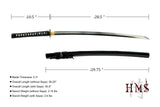 Hand Forged Damascus Steel Maple Leaf Katana, Visible Hamon Full Tang Sword