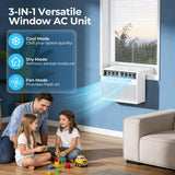 U-Shaped Window Air Conditioner, 12,000 BTU Window AC Unit Cools Up to 550 Sq. Ft for Bedroom/Small Room, Saddle AC Unit with Full Window View, Quiet & Energy Saving, Installation Kit Included