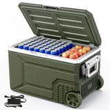 Antarctic Star 12 Volt Refrigerator,68QT(64L)Electric Cooler Compressor, -4℉~68℉ Portable Refrigerator for Camping,RV,Car,GREEN