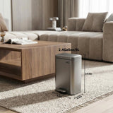 HQ+ Bathroom Trash Can with Lid Soft Close, Small Trash Can with Foot Pedal