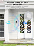 Hiseeu Doorbell Camera Wireless,Live View with Two-Way Talk,2K HD,Night Vision, 150° Wide View,Smart Human Detection,IP65 Waterproof,2.4G & 5GHz WiFi,Works with Alexa（No SD Slot ，Paid Cloud Storage）
