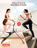 YOLEO Adjustable Resistance Stair Steppers for Exercise at Home, Folding Cardio Stairmaster with 3 Workout Modes & Oversized Pedal,90% Pre-Assembled Stair Climber with Handlebar for Full Body Workout